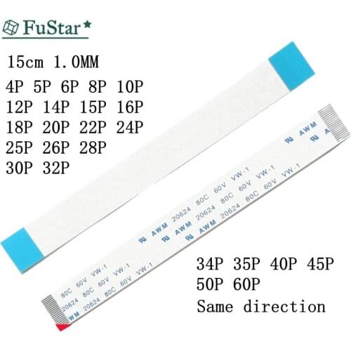 10pcs 15cm 1.0mm For Raspberry Pi Camera Flex Cable Extention 10P 15Pin FFC Flat Wire Cable For Raspberry Pi 3 Model B+ / 3 / 2
