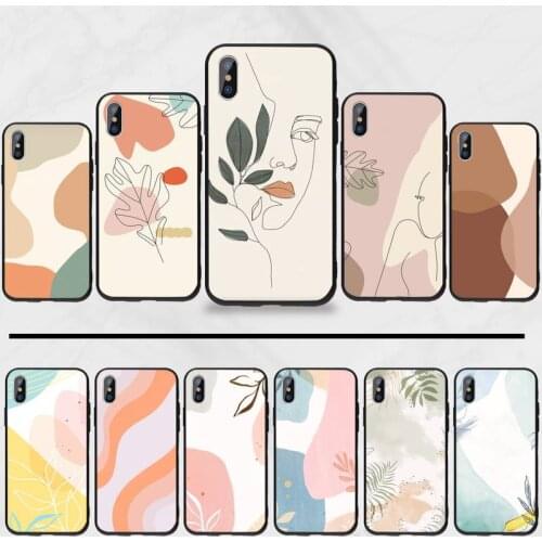 Art Retro Abstract Geometry Phone Case for iPhone 11 12 pro XS MAX 8 7 6 6S Plus X 5S SE 2020 XR
