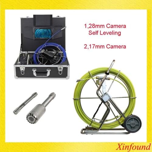 28mm Self-balance Pipe Drain Sewer Inspection Camera 30 60 120 Meter Cable 28mm Self Balance Camera 12PCS white LEDS