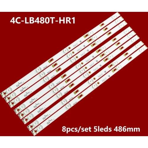 8pcs LED backlight lamp kit 5 lamp for Toshiba 4C-LB480T-HR1 48HR332M05A0 48D15005 48L25EBC 48L26CMC 48L2600C 48L2500C