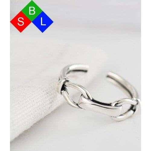 Red Trees Brand Fine Jewelry Personality Adjustable Size 925 Sterling Silver Ring Band For Women / Young Ladies New Arrival