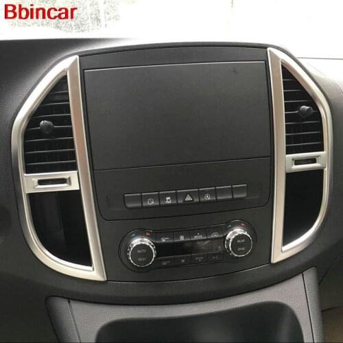 Bbincar Car ABS Matte Interior Middle Console Air Condition Vent Outlet Cover Trim For Mercedes-Benz Vito W447 2014 - 2016 2017