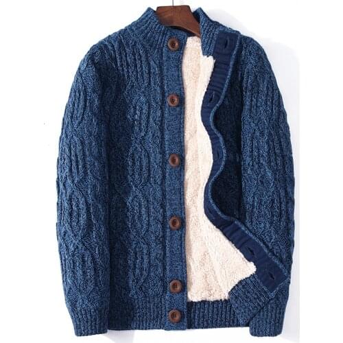 Winter Cardigan Male Thicken Warm Wool Cashmere Winter Coats Sweater Men Clothing 2020 New Outwear Size 4XL 5XL 6XL 7XL