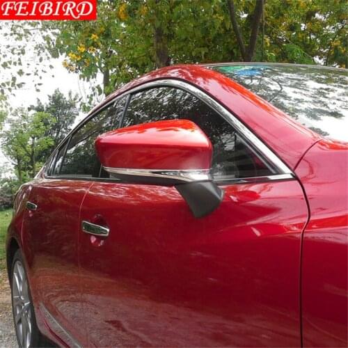 ABS Chrome Side Rearview Mirrors Cover Trim 1 pair Exterior For Mazda 6 Sedan & Wagon 2013 2014 2015