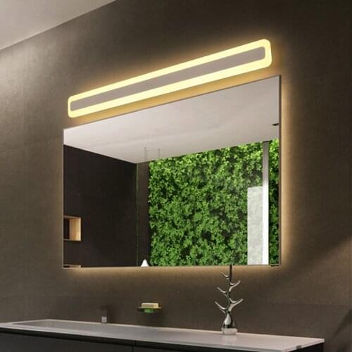 Black/white Modern led mirror light Wall Lamp 0.4M~1.2M Dressing table bathroom light Acrylic Wall Light bedroom lamp AC90-260V