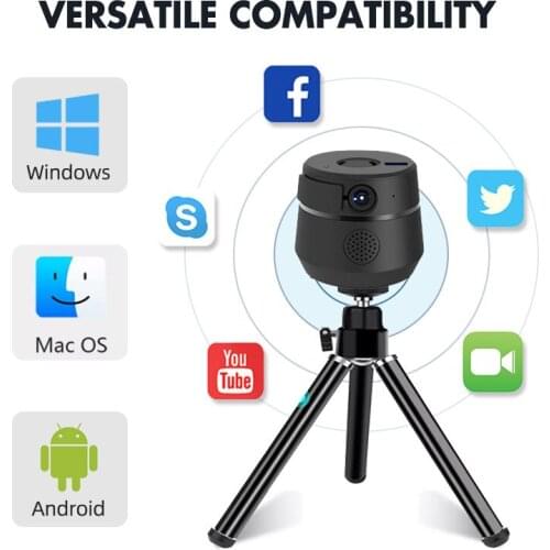 Newest Mobile Phone Holder Plug-And-Play 360-Degree Rotating Network Video Conference Live Broadcast Ai Synthesis Free App