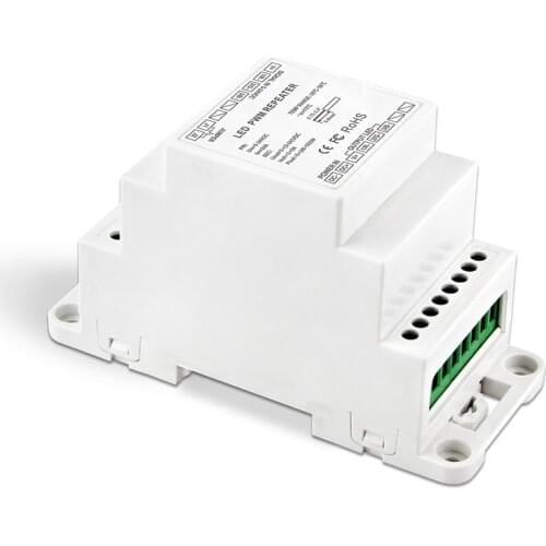 New Led Power Repeater DIN Rail DC5V 12V 24V Input 8A 3 Channel Output Track PWM Signal DMX512 Power Amplifier BC-963-DIN