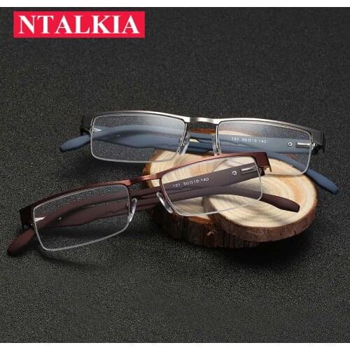 New Brand Fashion Metal Half Frame Reading glasses for women and men Presbyopia Spectacles +1.0+1.5+2.0+2.5+3.0+3.5+4.0 eyewear