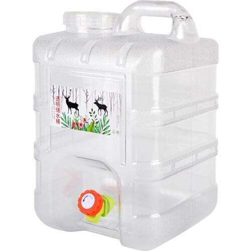 Portable Car Driving Water Tank Container 10L 15L Portable Water Container with Faucet 2 Handles for Camping Hiking Driving