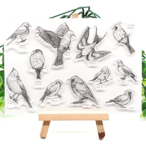 Birds Transparent Clear Silicone Stamps for DIY Scrapbooking/Card Making/Kids Crafts Fun Decoration