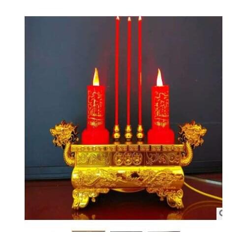 Crafts Home LED electronic electric lamp temple worship Buddha incense burner candle ware factory outle