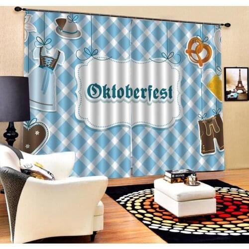 Blue curtains simple 3D Window Curtain Dinosaur print Luxury Blackout For Living Room Decoration curtains