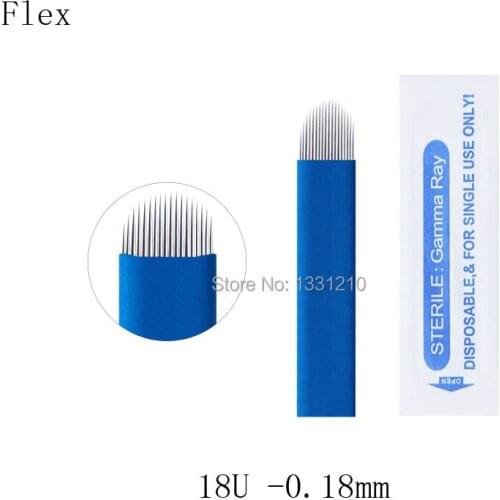 Sobrancelha Blades Microblading Microblading Needle Red 18 Pin U Shape Microblade Manual Permanent Makeup Supplies