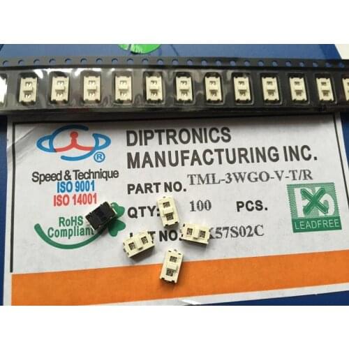 Taiwan Yuanda DIP TML-3WGO with LED light switch Touch 4*6.8*2.5 double color yellow green