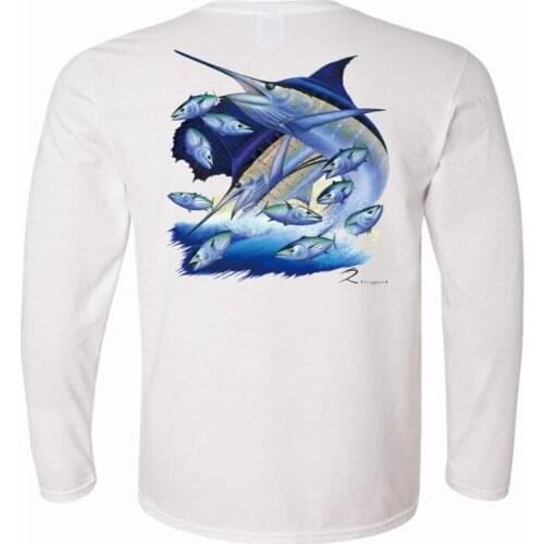 Upf 50+ Sun ProtectionProfessional mens Shirt Moisture Wicking Fishing Wear Long Sleeve Vented UV Fishing Shirt