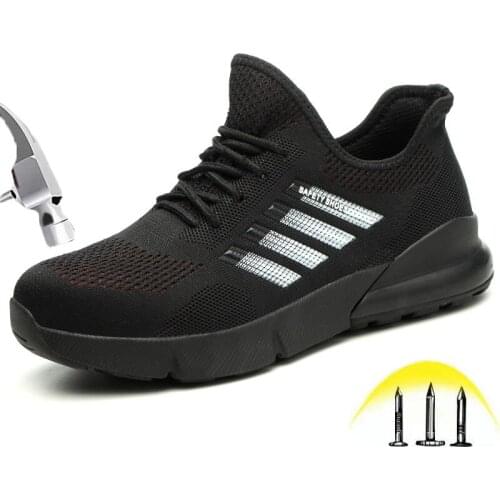 Safety Shoes Mens Winter Breathable Deodorant Wear resistant Steel toe caps Soft Safety Industrial Construction Work Shoes