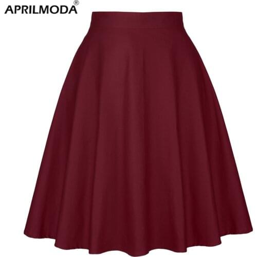 Runway Summer Rockabilly Skirt Vintage 50s Floral High Waist Retro Hepburn Swing Cotton Women Clothing 60s Midi Casual Skirts