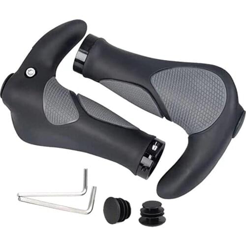 1 Pair Comfort Bicycle Grips TPR Rubber Integrated MTB Cycling Hand Rest Mountain Bike Handlebar Casing Sheath Shock Absorption