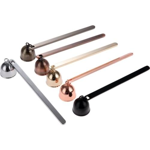 1pc Candle Snuffer Bell shape Stainless Steel Vintage Candle Wick Extinguisher put out flame Home Rose Gold Silver Black Bronze