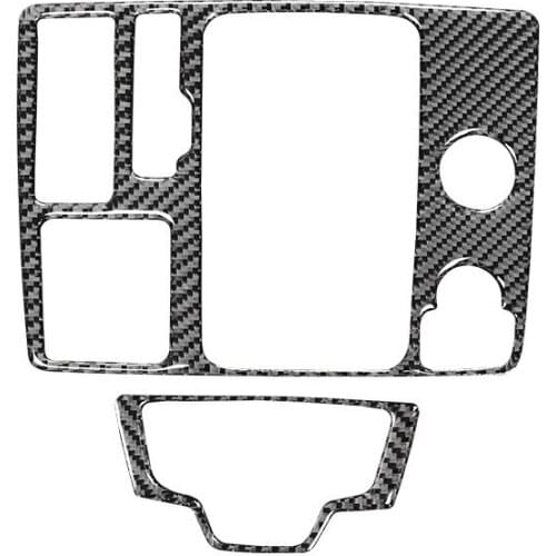 10pcs Carbon Fiber Interior Center Console Multimedia Switch Panel Cover Trim Sticker For Audi A6 S6 C7 A7 S7 4G8 2012-2018