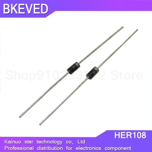 100pcs HER108 Rectifier Diode 1A 1000V DO-41 HER108