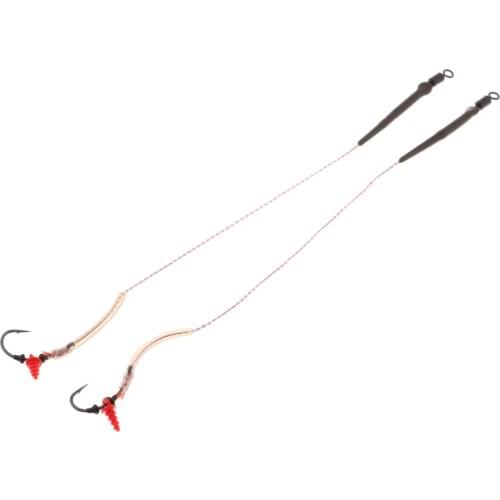 2Pcs Carp Fishing Rigs High Carbon Steel Hooks Bait Fishing Terminal Tackle