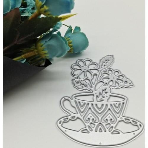50LB Flower Pot DIY Embossing Mould, Carbon Steel Printing Steel Mould for Album Paper Card Making