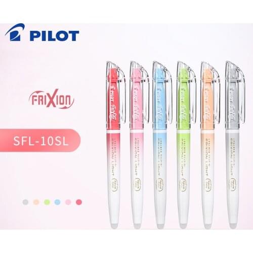 6PCS/Japan PILOT Tupper SFL-10SL fresh soft color erasable highlighter soft color temperature control pen