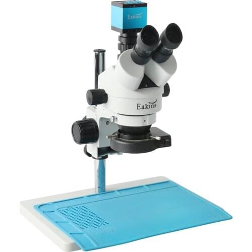7X-45X Continuous Zoom Simul-Focal Trinocular Stereo Microscope+20MP 1080P HDMI USB Electronic Digital Camera For PCB Soldering