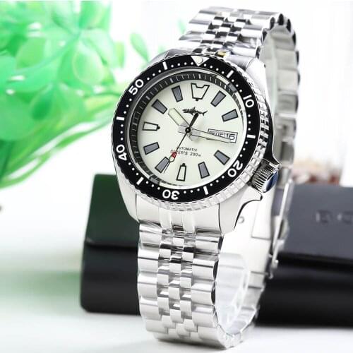 HEIMDALLR SKX007 Automatic Watch Men Vintage Sapphire C3 Super Luminous 200m Waterproof Japan NH36A Movement Mechanical Watches