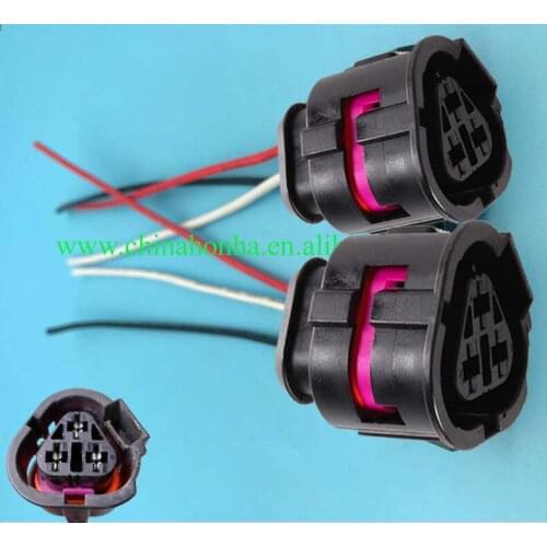 Free shipping 2/4/10/20/50 pcs 3 way 1J0973203 Radiator Coolant Temp Sensor Wiring Plug Pigtail 15cm wire