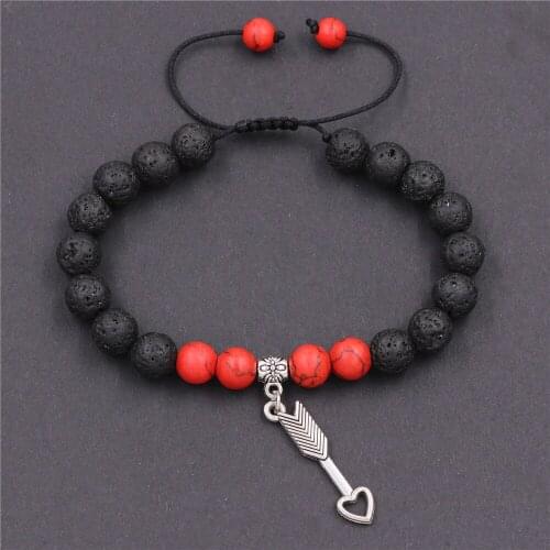 DGW Distance Bracelet Arrow charm Beaded Bracelets for Men Women Best Friend couple jewelry gifts wholesale