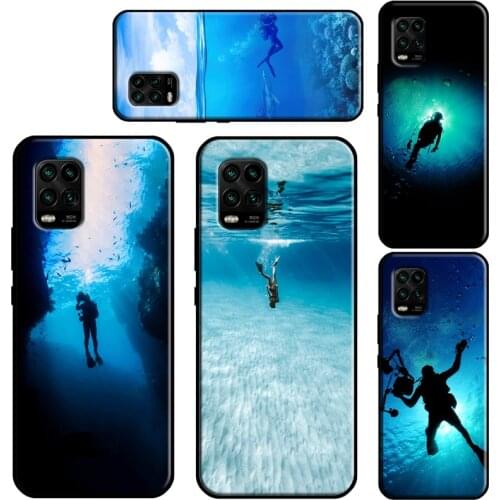 Scuba Diving Diver Case For Xiaomi Mi 11 Lite 10 9 9T 10T Pro A3 11 Ultra POCO M3 X3 Pro F2 F3 Phone Fundas