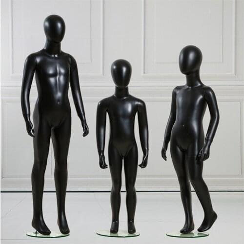 New Style Black Color Child Mannequin Black Manikin Manufacturer Customized