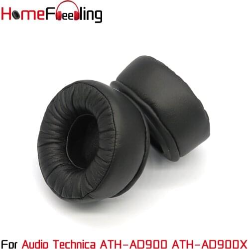 Homefeeling Ear Pads Cushions for Audio Technica ATH-AD900 ATH-AD900X Headphones Velour Sheepskin Leather Earpads Replacement