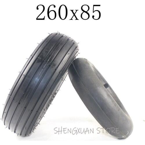 Hot Sale High Quality 260x85 Tire and Inner Tube for 3.00-4 (10"x3", 260*85) Knobby Scooter, ATV and Go Kart Tire