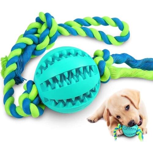 Interactive Dog Toys, Dog Chew Toys Ball,IQ Treat Puzzle Puppy Pals Tough Durable Rubber Pet Ball, Best Cleans Teeth Dog Balls