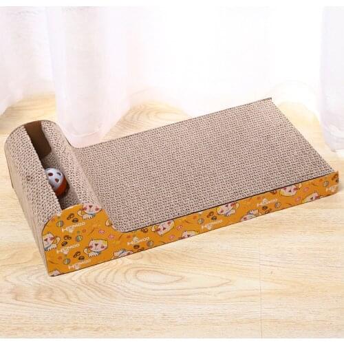 Pet Cat Scratcher Funny Toy Bell Ball Corrugated Board Grinding Claw Plate Catnip Climbing Frame Scraper Mat Cat Accessories