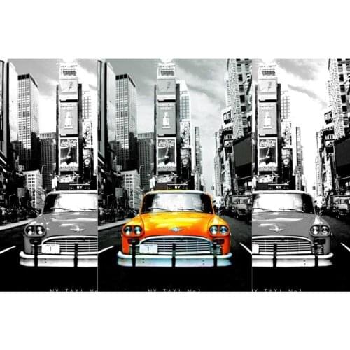 Nice Custom New York taxi Poster Home Decor Cloth Fabric Posters Best Gift Canvas Posters 20X30cm,27X40cm,30X45cm