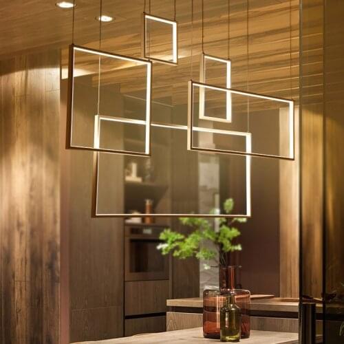 Creative simple three living room chandeliers led restaurant chandeliers postmodern personality Nordic coffee bar chandeliers