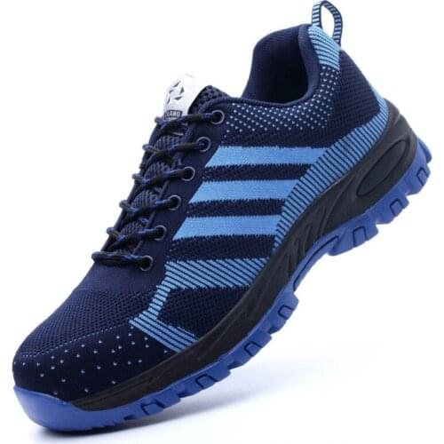 Men Steel Toe Cap Work Safety Shoes Men Outdoor Trekking Trainer Anti-slip Steel Puncture Proof Safety Boots Shoes Men Sneakers