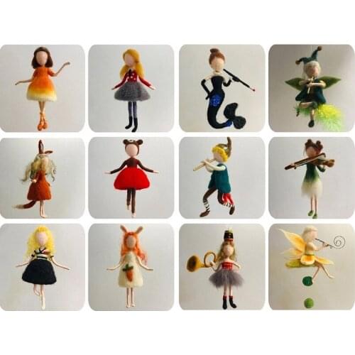 Fairy Needle Felting Kit for Beginners, 6" Height, Felt Fairy Kit with Wool, Felt Pads, Needles and Video Instruction