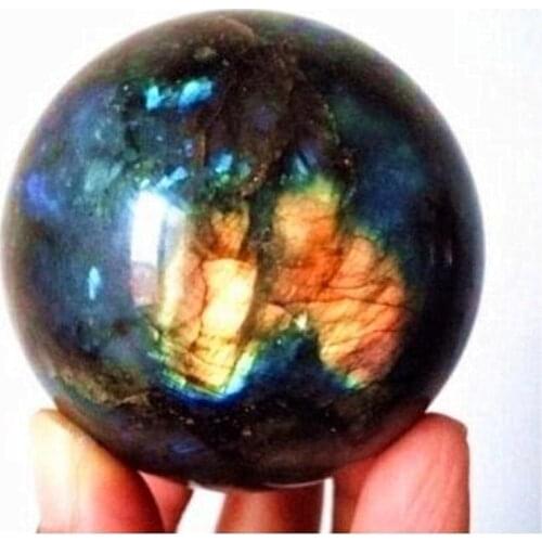 New arrivals crystal sphere 100% natural labradorite quartz crystal ball healing for sale