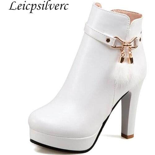 New winter boots with thick Chelsea womens waterproof Taiwan butterfly Tassels high-heeled boots big