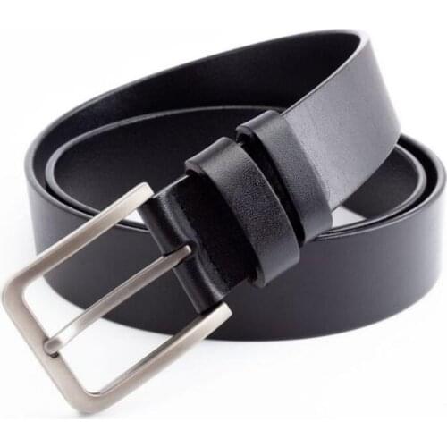 Personalized Fashion New Mens Leather Belt Pin Buckle Leather Belt Fashion All-Match Trousers