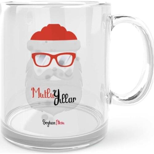 Personalized Santa Claus Happy birthday Glass Mug Cup-3