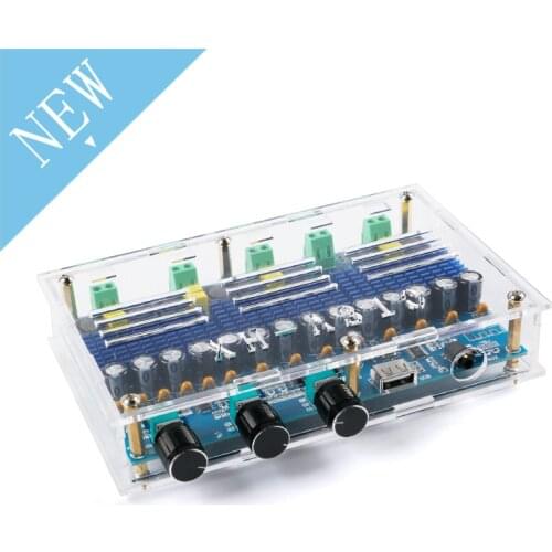 TDA3116D2 Bluetooth 5.0 Digital Power Amplifier Board 4 Channel 2*50W+2*100W Stereo Voice Audio AUX AMP Module 50Wx2+100Wx2