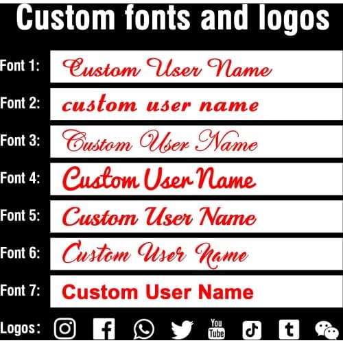 Custom Car Sticker Name Logo Personalized Name Vinyl Decal Car Stickers for Instagram Facebook Logo Twitter YouTube Your Name