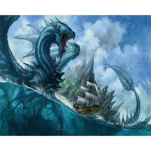 Custom wallpaper Hand painted dragon background wall