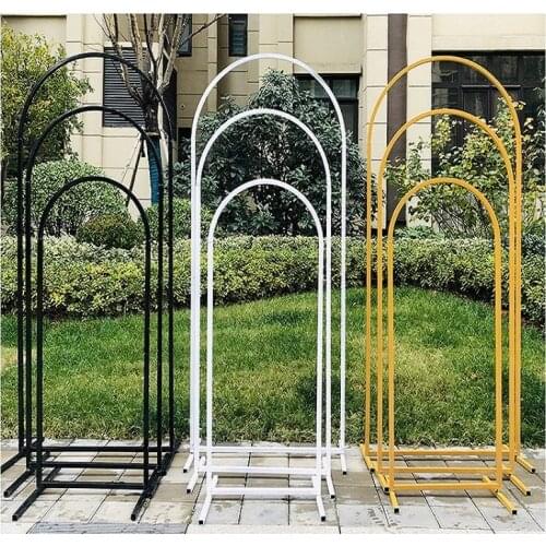 Props Wrought Iron Round Arc Artificial Flower Frame Geometric Stand Party Birthday Background Balloon Arch Display